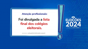 Read more about the article Divulgada lista final dos colégios eleitorais